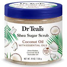 Dr Teal’s shea sugar scrub coconut oil shea butter, coconut oil & avocado oil 538g